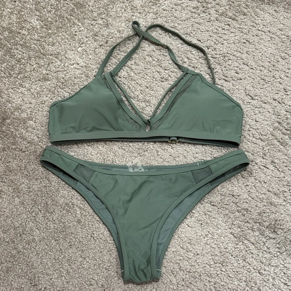Mesh panel bikini